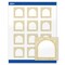 Avery Printable Square Labels with Sure Feed Technology, 2" x 2", Pre-printed Arched Metallic Gold Florals Design, Glossy White, Laser & Inkjet Compatible, 120 Total